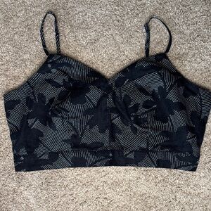 Universal Thread Striped Black and Gray Top